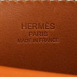 Pre Owned Hermes Fauve/Potiron Barenia Leather Halzan Mini Bag