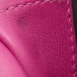 Pre Owned Hermes Rose Pourpre Veau Swift Leather Mini Halzan Bag