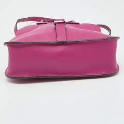 Pre Owned Hermes Rose Pourpre Veau Swift Leather Mini Halzan Bag
