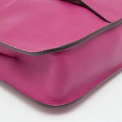 Pre Owned Hermes Rose Pourpre Veau Swift Leather Mini Halzan Bag