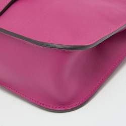 Pre Owned Hermes Rose Pourpre Veau Swift Leather Mini Halzan Bag