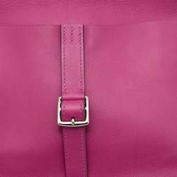 Pre Owned Hermes Rose Pourpre Veau Swift Leather Mini Halzan Bag