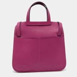 Pre Owned Hermes Rose Pourpre Veau Swift Leather Mini Halzan Bag