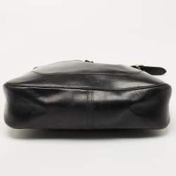 Pre Owned Hermes Black Box Leather Trim Hobo