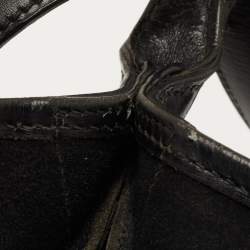 Pre Owned Hermes Black Box Leather Trim Hobo
