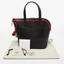 Hermes Black/Bleu Nuit/Rouge Evercolor and Swift Leather Transat Sailor Bag