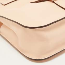 Pre Owned Hermes Rose Eglantine Veau Swift Leather Mini Halzan Bag 