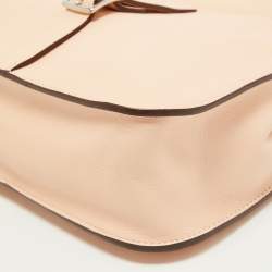 Pre Owned Hermes Rose Eglantine Veau Swift Leather Mini Halzan Bag 