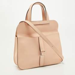 Pre Owned Hermes Rose Eglantine Veau Swift Leather Mini Halzan Bag 