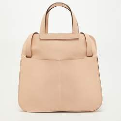 Pre Owned Hermes Rose Eglantine Veau Swift Leather Mini Halzan Bag 