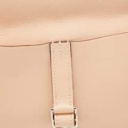 Pre Owned Hermes Rose Eglantine Veau Swift Leather Mini Halzan Bag 