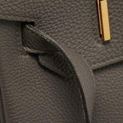 Pre Owned Hermès Etain Togo Leather Gold Finish Birkin 35 Bag