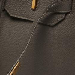 Pre Owned Hermès Etain Togo Leather Gold Finish Birkin 35 Bag