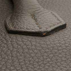 Pre Owned Hermès Etain Togo Leather Gold Finish Birkin 35 Bag