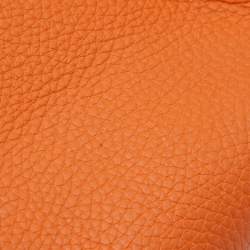 Hermes Orange/Etain/Sanguine Clemence Leather Palladium Finish Birkin 30 Bag