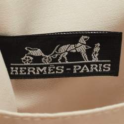 Hermes Beige/Natural Canvas and Leather Diaper Messenger Bag