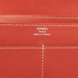 Hermes Sanguine Swift Leather Dogon Duo Wallet