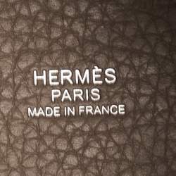 Hermes Etoupe Taurillon Clemence Leather Picotin Lock 18 Bag