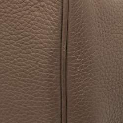 Hermes Etoupe Taurillon Clemence Leather Picotin Lock 18 Bag