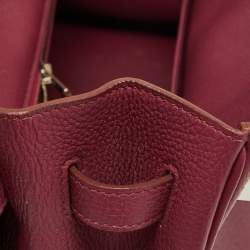 Hermes Tosca Togo Leather Palladium Finish Birkin 35 Bag