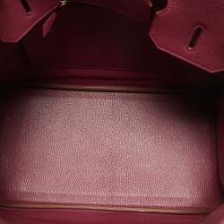 Hermes Tosca Togo Leather Palladium Finish Birkin 35 Bag