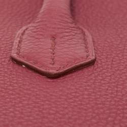 Hermes Tosca Togo Leather Palladium Finish Birkin 35 Bag