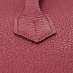 Hermes Tosca Togo Leather Palladium Finish Birkin 35 Bag