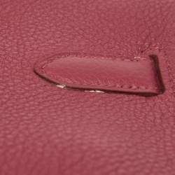 Hermes Tosca Togo Leather Palladium Finish Birkin 35 Bag