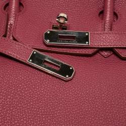 Hermes Tosca Togo Leather Palladium Finish Birkin 35 Bag
