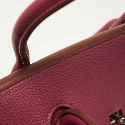 Hermes Tosca Togo Leather Palladium Finish Birkin 35 Bag