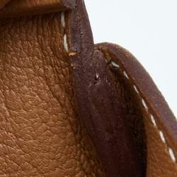 Pre Owned Hermes Gold Togo Leather Gold Finish Birkin 35 Bag
