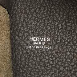 Hermes Etain Taurillon Clemence Leather Picotin Lock 22 Bag