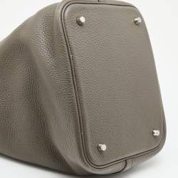 Hermes Etain Taurillon Clemence Leather Picotin Lock 22 Bag
