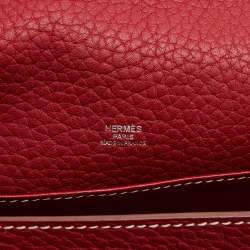 Hermes Rouge Vif Fjord Leather Roulis 23 Shoulder Bag