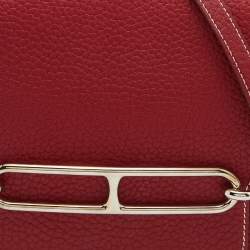 Hermes Rouge Vif Fjord Leather Roulis 23 Shoulder Bag