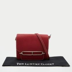 Hermes Rouge Vif Fjord Leather Roulis 23 Shoulder Bag
