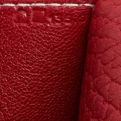 Hermes Rouge Vif Fjord Leather Roulis 23 Shoulder Bag
