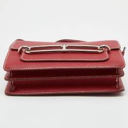 Hermes Rouge Vif Fjord Leather Roulis 23 Shoulder Bag