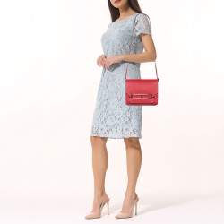 Hermes Rouge Vif Fjord Leather Roulis 23 Shoulder Bag