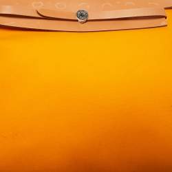 Hermes Jaune D' Or/Orange Canvas and Leather Herbag Zip 39 Bag