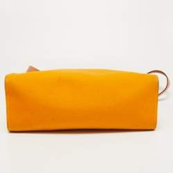 Hermes Jaune D' Or/Orange Canvas and Leather Herbag Zip 39 Bag