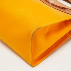Hermes Jaune D' Or/Orange Canvas and Leather Herbag Zip 39 Bag