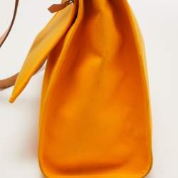 Hermes Jaune D' Or/Orange Canvas and Leather Herbag Zip 39 Bag