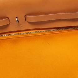 Hermes Jaune D' Or/Orange Canvas and Leather Herbag Zip 39 Bag