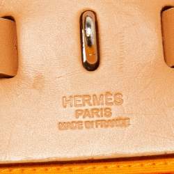 Hermes Jaune D' Or/Orange Canvas and Leather Herbag Zip 39 Bag