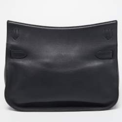 Pre Owned Hermes Blue Nuit/Orange Poppy Swift Leather Jypsiere 28 Bag