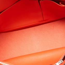 Pre Owned Hermes Blue Nuit/Orange Poppy Swift Leather Jypsiere 28 Bag