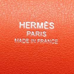 Pre Owned Hermes Blue Nuit/Orange Poppy Swift Leather Jypsiere 28 Bag