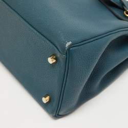 Pre Owned Hermes Colvert Evercolor Leather Gold Finish Kelly Retourne 28 Bag