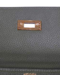 Hermes Olive Green Clemence Leather Gold Hardware Kelly Retourne 35 Bag 